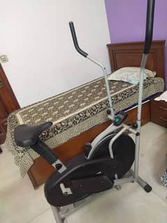 Exercising Elliptical Cycling Machine