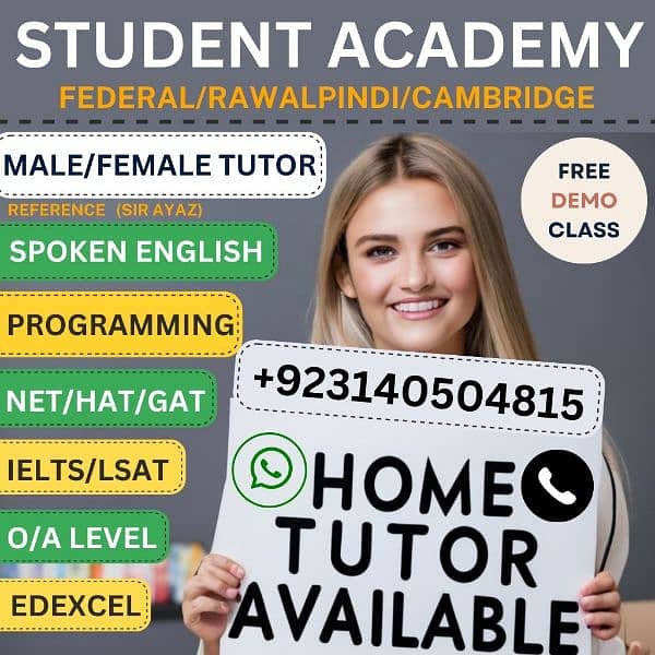 Experienced Female teacher required for academy 03140504815 1