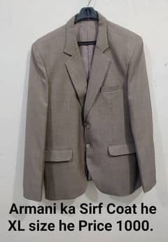 1 Armani casual coat 4 Coat pant