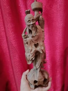 Chinese Wooden lamp Sculpture hand carved for sale