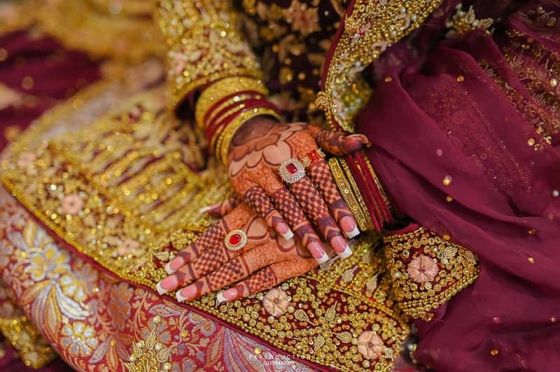 maroon bridal dress 3