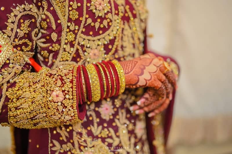 maroon bridal dress 5