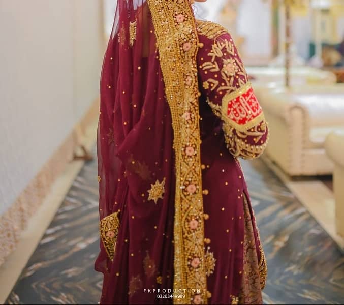 maroon bridal dress 8