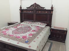 Complete bed set, deewan and iron table for sale