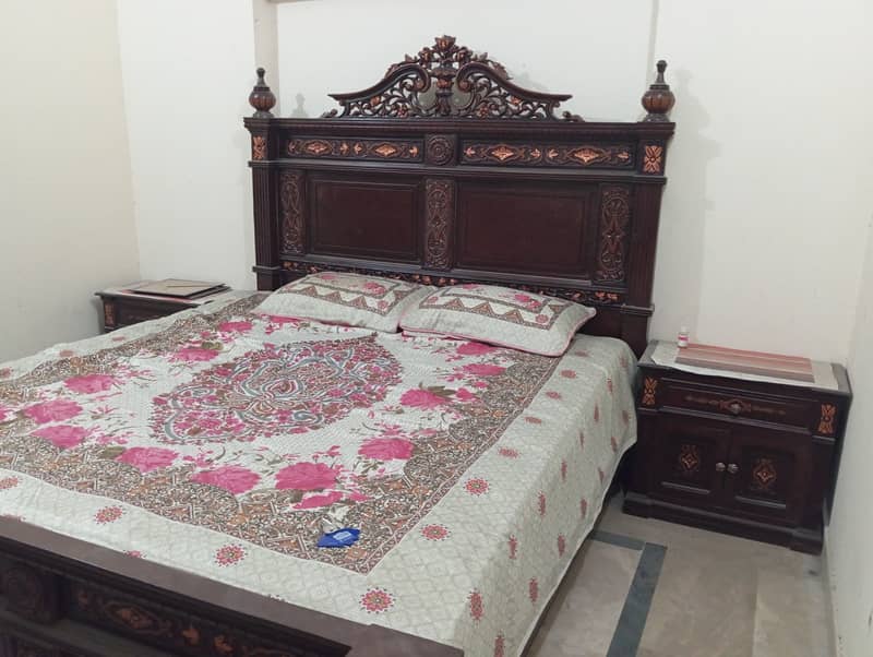 Complete bed set, deewan and iron table for sale 0