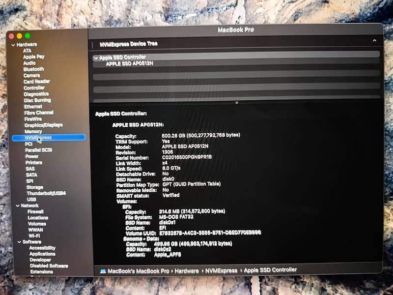 MacBook Pro 2019 Intel i7 16/512 4gb gpu 6