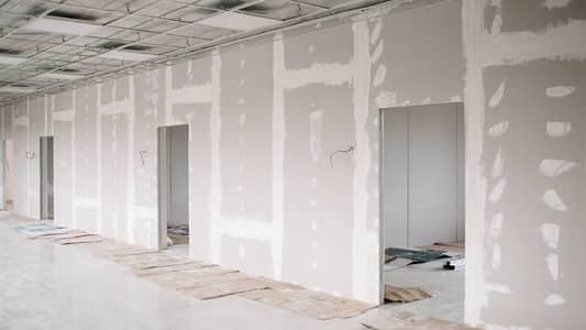 GYPSUM DRYWALL PARTITION / OFFICE PARTITION CEILING WALL DESIGN .