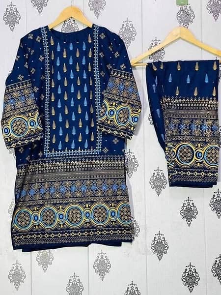 BEAUTIFUL DRESSES AVAILABLE LINEN  DHANAK 2pcs 7