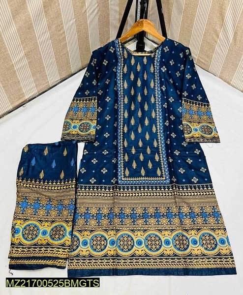 BEAUTIFUL DRESSES AVAILABLE LINEN  DHANAK 2pcs 9