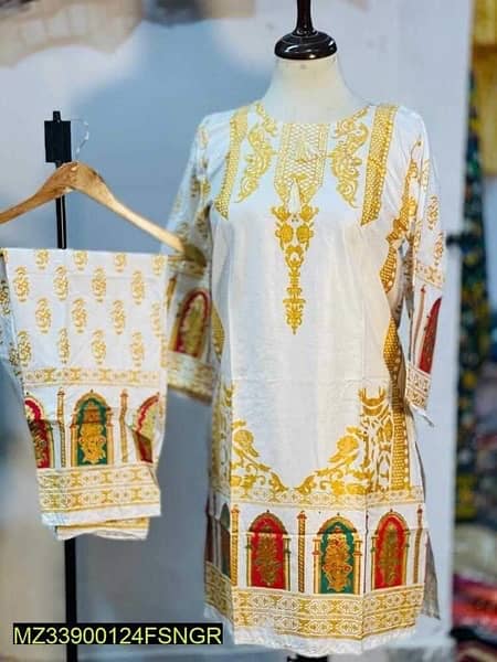 BEAUTIFUL DRESSES AVAILABLE LINEN  DHANAK 2pcs 11