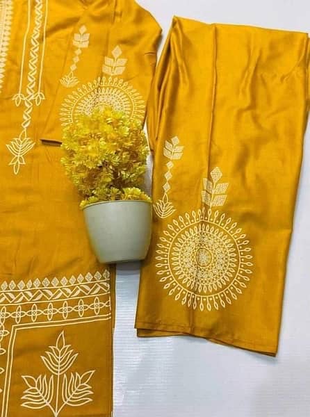 BEAUTIFUL DRESSES AVAILABLE LINEN  DHANAK 2pcs 14