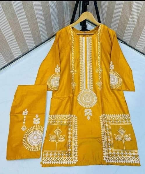 BEAUTIFUL DRESSES AVAILABLE LINEN  DHANAK 2pcs 17