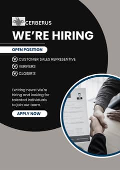 HIRING EXPERIANCE CSR, VERIFIER AND CLOSER