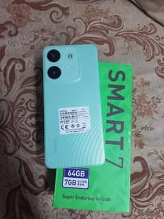 Infinix smart 7 4+3gb 64 with box in warranty