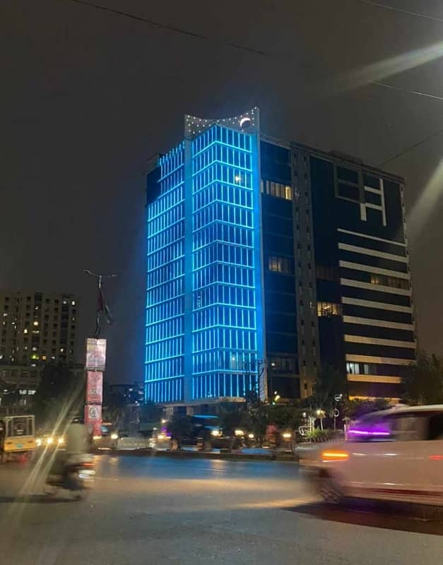 Roshan Trade Center Brand New Luxury Office For Sale 843 Square Feet Ideal Floor At Prime Location Of Shaheed E Millat Road 24 7 Operating Building 3