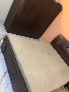 Bed and wardrobe in excellent condition