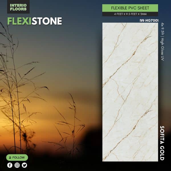 Flexi Stone PVC Marble sheet 16