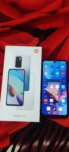 Redmi 10 4gb+2gb ram 128gb rom full box lush condition