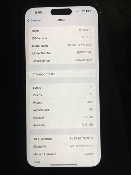 Apple Iphone 14 Pro max 256 GB HONG KONG variant OFFICIAL PTA APPROVED 11