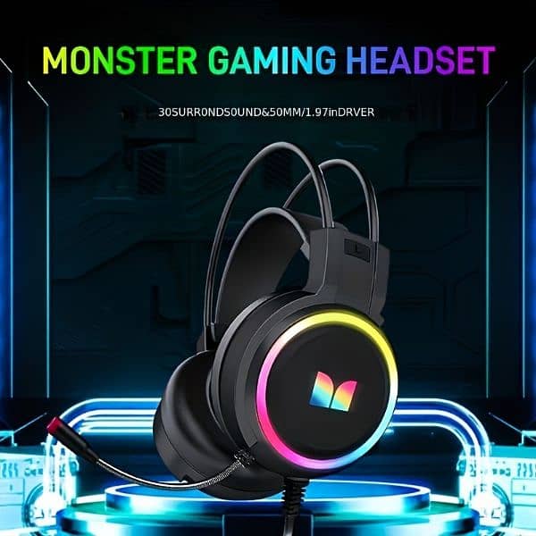 Monter gaming headphones 7