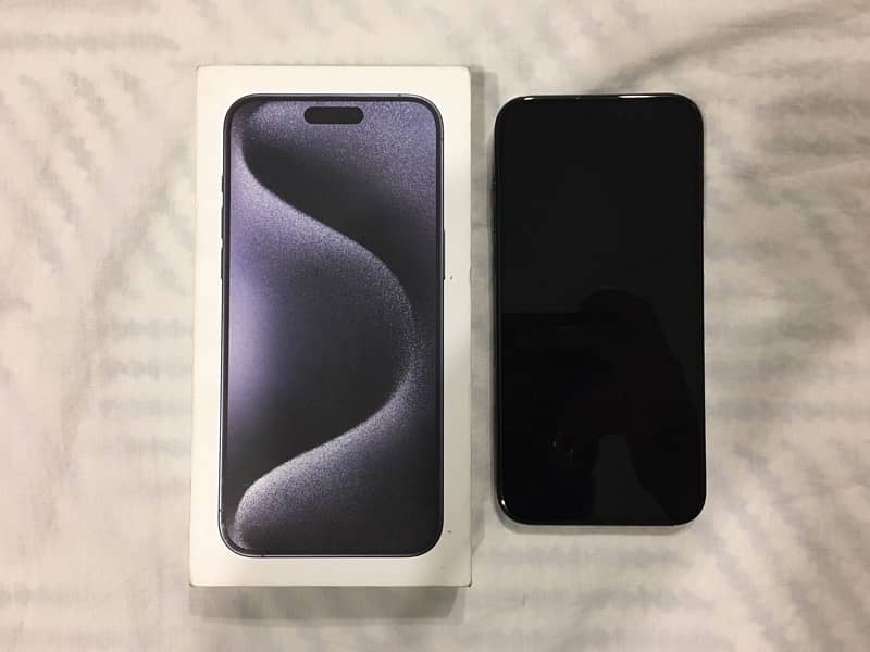 iphone 15pro max 265gb Pta approved blue titanium 3