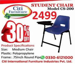 STUDENT CHAIR, EXAM CHAIR, TABLET CHAIR, CLASS CHAIR, SCHOOL FURNITURE