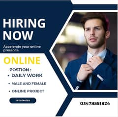 online Work/Part time-Full time Jobs/ for boys and girls