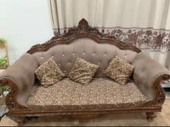 sheesam solid wooden 5 seater chinoti sofa for sale 0