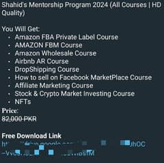 SHAHID'S COURSE PACK ALL IN ONE only in2k REAL PRICE 82K