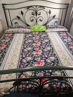 Iron bed with matress urgent sale