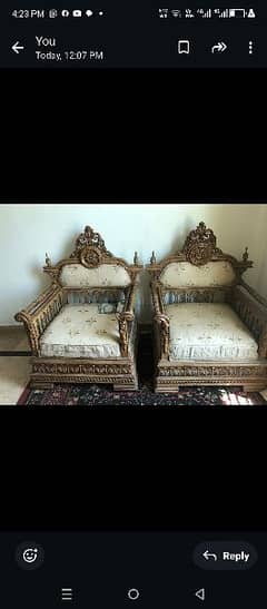 Wooden chinoti sofa for sale 0