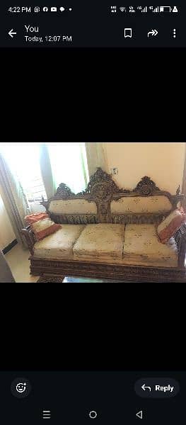 Wooden chinoti sofa for sale 1