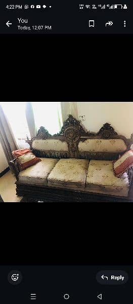 Wooden chinoti sofa for sale 2