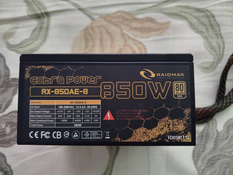 RAIDMAX 850 Watt 80 Glus Gold power supply (Read description) 0