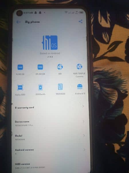 Tecno spark 7 pro 4 GB Ram 64 memory 3