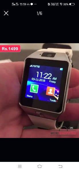 Dzo9 smart watch with Bluetooth call,sim call ,camera and memory card 5