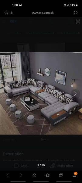 sofa U Shape-sofa set-living sofa-sofaset-sofa 4