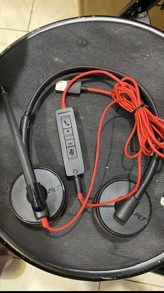 Plantronic C3225 USB headphones original used Noise cancellation mic 1