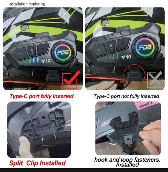 Full Face Helmet Bluetooth intercom 1