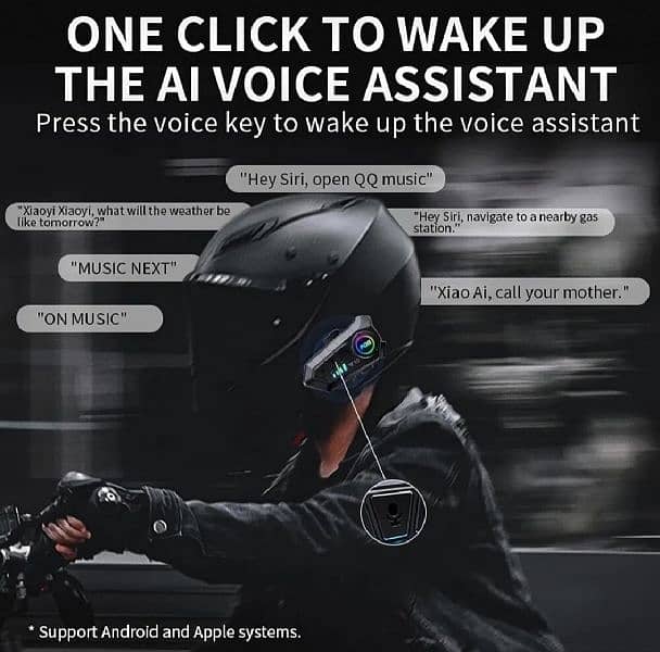 Full Face Helmet Bluetooth intercom 2