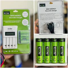 icon Rechargeable Cells + charger 2700mah 0324-9107656