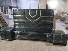 double bed/ poshish Bed / brass bed/ side table / dressing table / bed