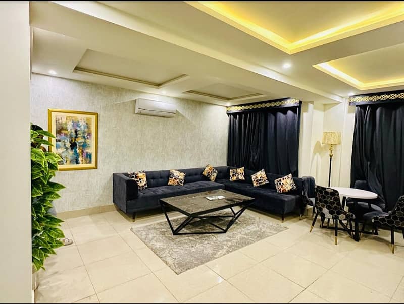 1 Bedroom VIP Full furnish flat per day available in Bahria town Lahore 10