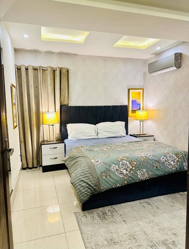 1 Bedroom VIP Full furnish flat per day available in Bahria town Lahore 12