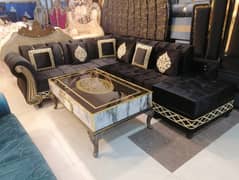 sofa set / 6 seater sofa / luxury sofa / L shape sofa / velvet sofa