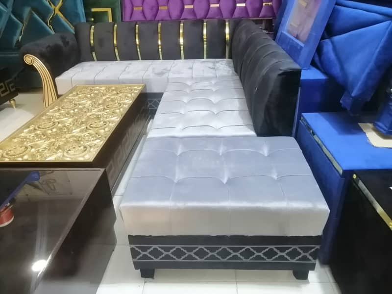 sofa set / 6 seater sofa / luxury sofa / L shape sofa / velvet sofa 5