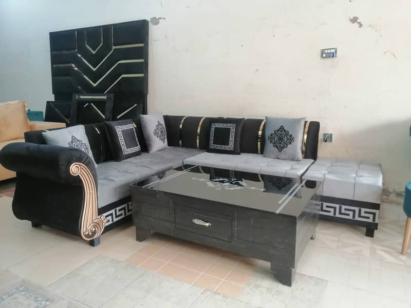 sofa set / 6 seater sofa / luxury sofa / L shape sofa / velvet sofa 7