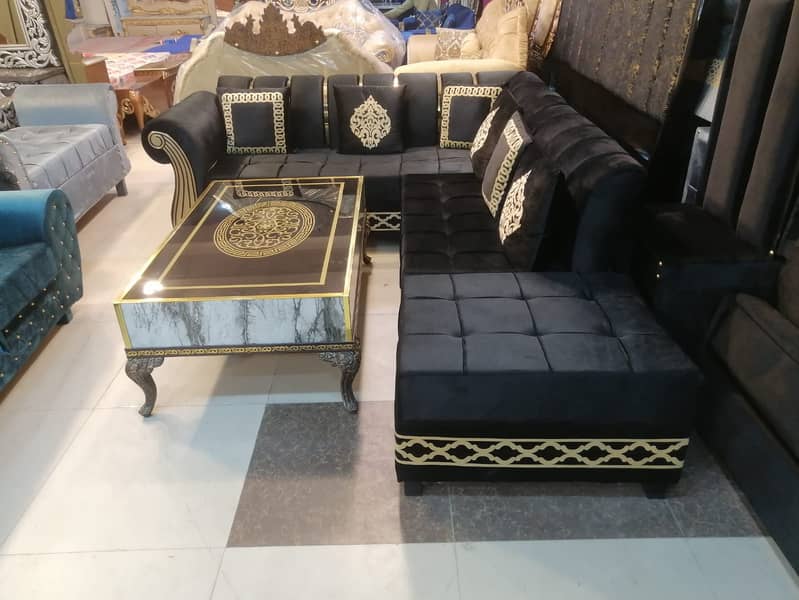 sofa set / 6 seater sofa / luxury sofa / L shape sofa / velvet sofa 8