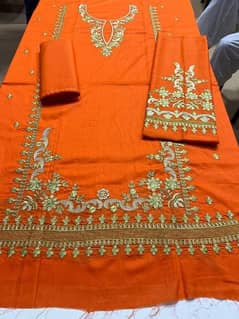 *Product Name 2 Pcs Women's Unstitched Lawn Embroidered Suit