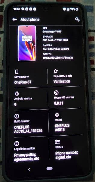 OnePlus 6T ( 8/128) Snapdragon 845 Mint condition 7